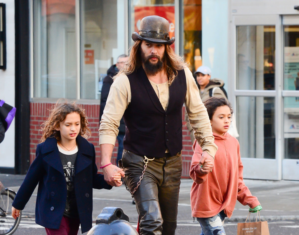 Jason Momoa takes a stroll with his kids in SoHo | Sandra Rose