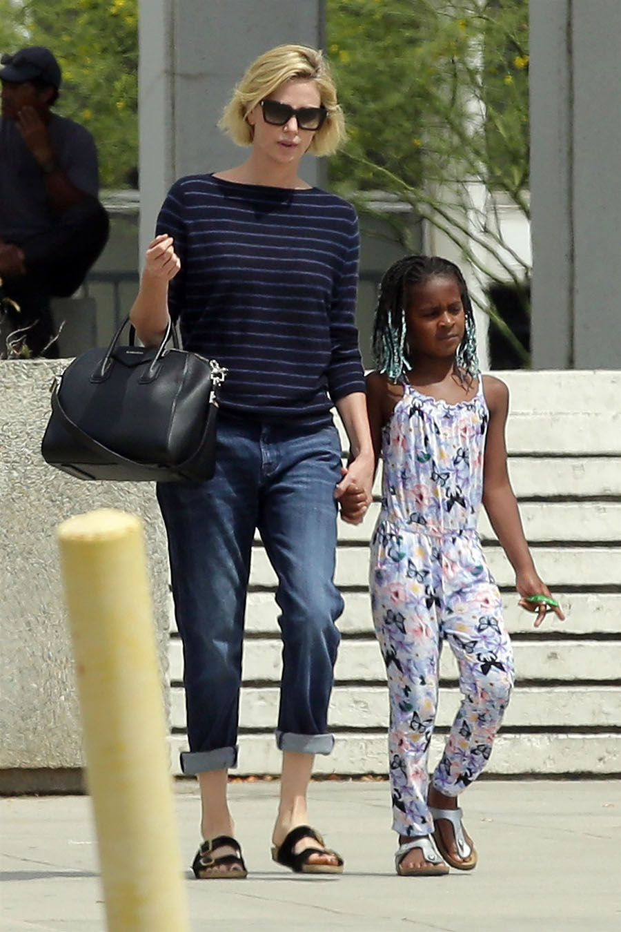 Charlize Theron is seen visiting the Federal Building in Los Angeles