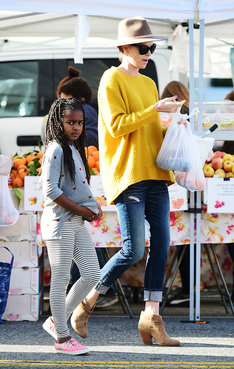 Charlize and son Jackson Theron are seen out and about while shopping
