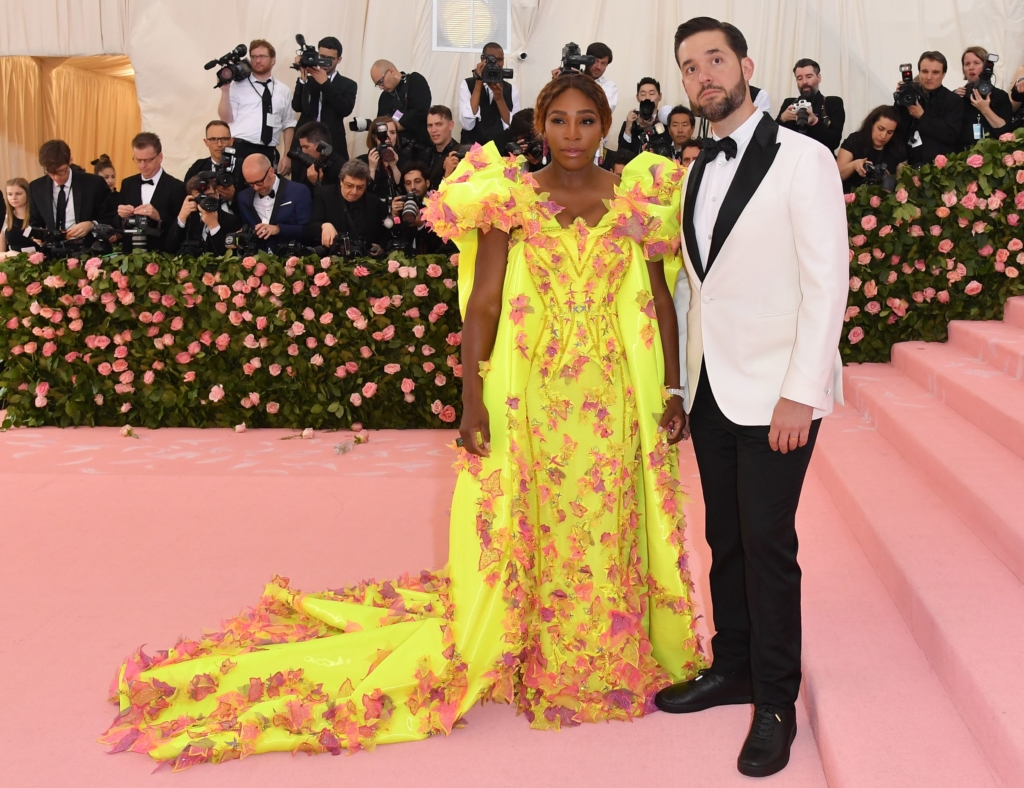 Women's tennis superstar Serena Williams and her husband Alexis Ohanian arrive for the ...