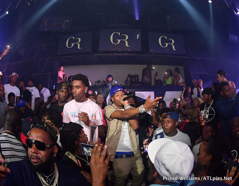 Lil Baby hosts party at Gold Room in Atlanta. (Photo by