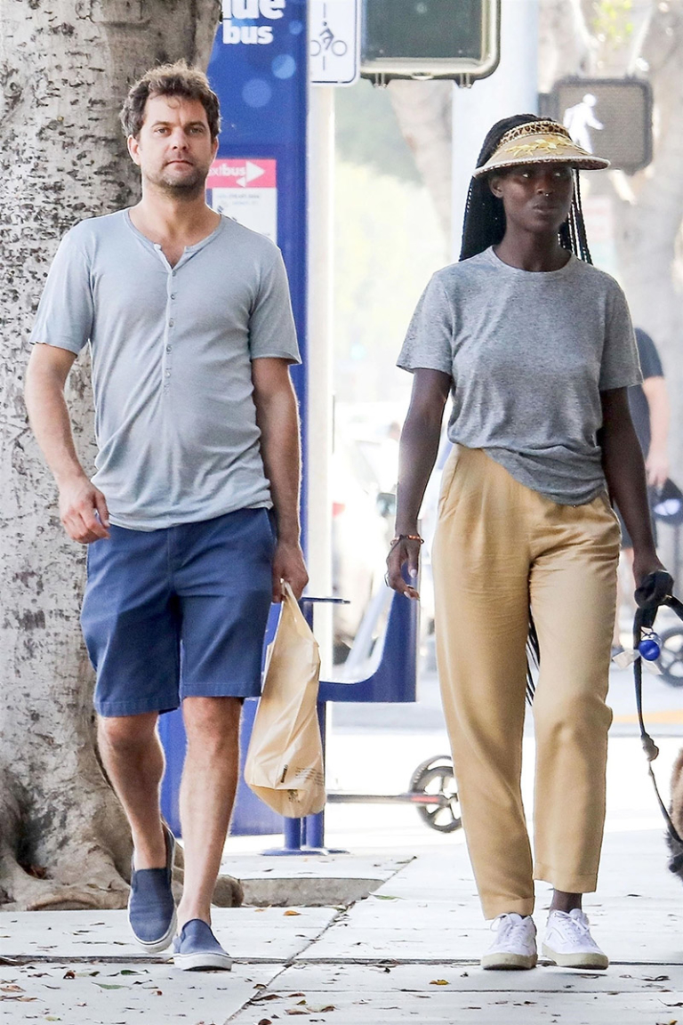 *EXCLUSIVE* Joshua Jackson and his new girlfriend take the dogs for a