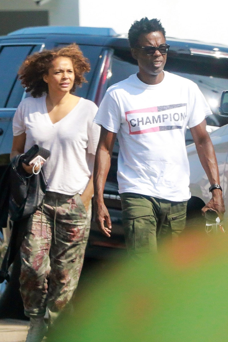 *EXCLUSIVE* Chris Rock goes to lunch with new actress girlfriend Carmen