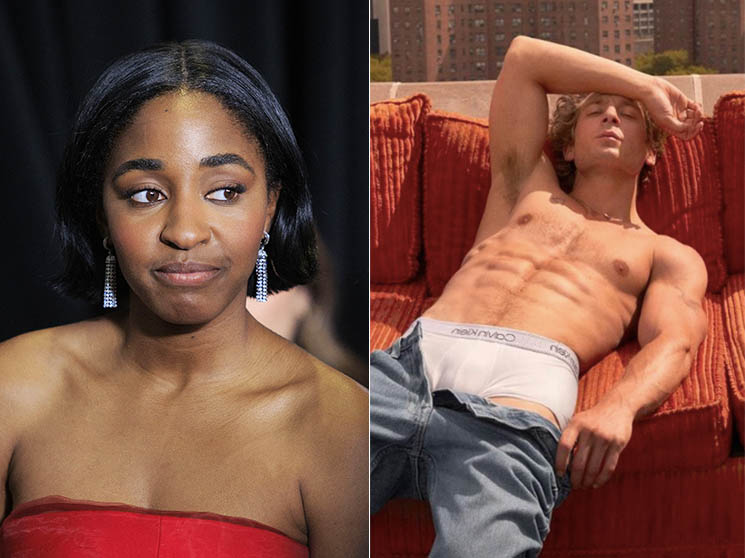 Ayo Edebiri annoyed by reporters asking about co-star Jeremy Allen White's  Calvin Klein ad (Video)