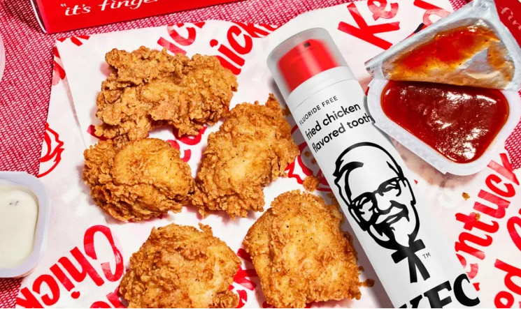 Photo of KFC fried-chicken flavored toothpaste