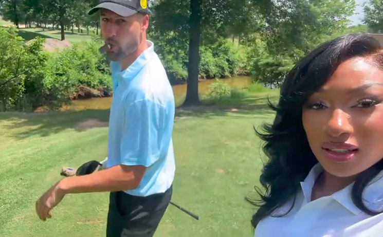 Photo of Megan Thee Stallion, Klay Thompson