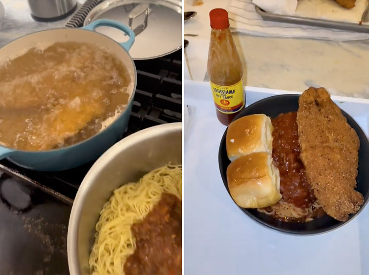 Photo of Megan Thee Stallion catfish and spaghetti