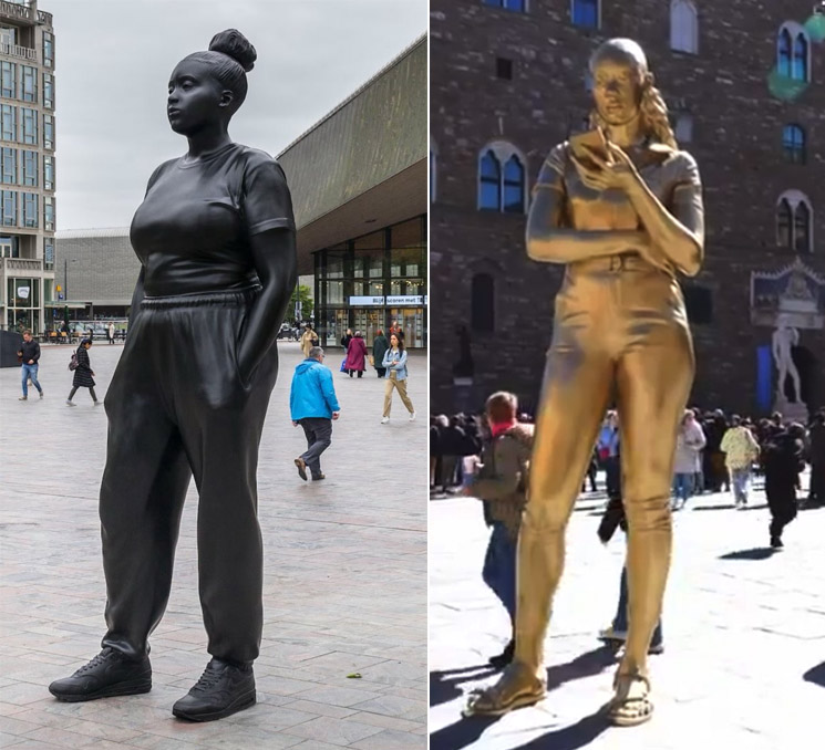 Photo of statues of black women