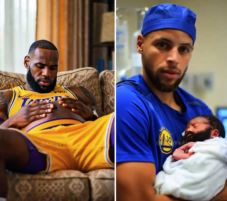 Photo of Steph Curry and LeBron James
