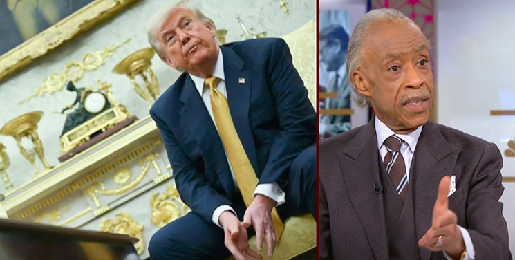Photo of Donald Trump, Rev Al Sharpton