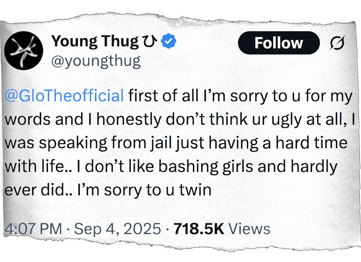 Photo of Young Thug post