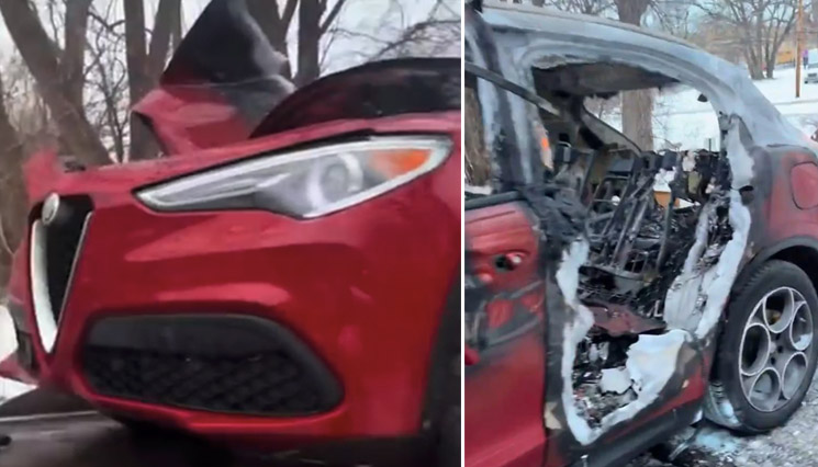 Photo of abandoned vehicle