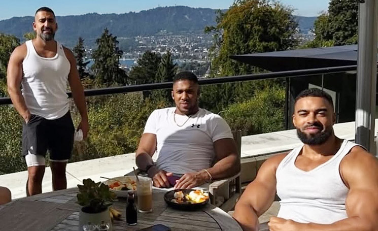 Photo of Sina, Anthony Joshua and Latz