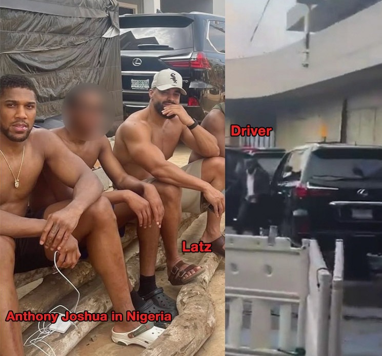 Photo of Anthony Joshua and Latz before car accident