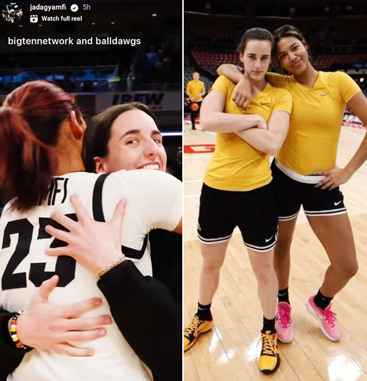 Photo of Caitlin Clark, Jada Gyamfi