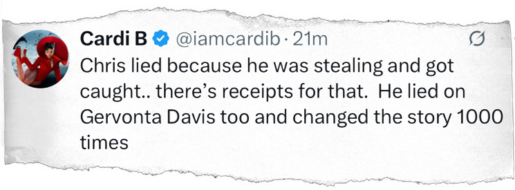 Photo of Cardi B post