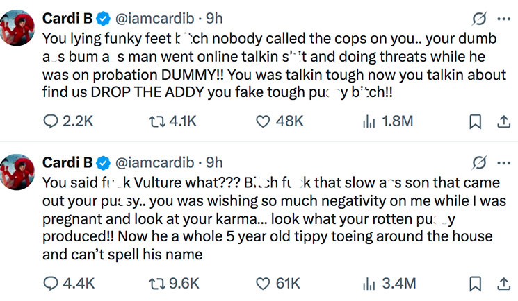 Photo of Cardi B posts