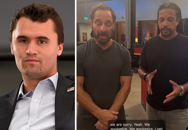 Photo of Charlie Kirk, Harvey Levin