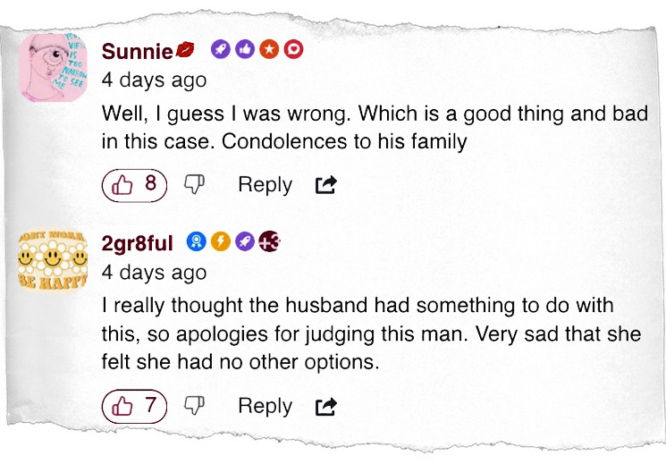 Photo of comments on Sandrarose.com