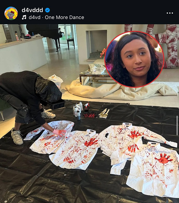 Photo of D4vd in living room at home