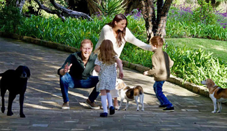 Photo of Prince Harry, Meghan Markle and kids
