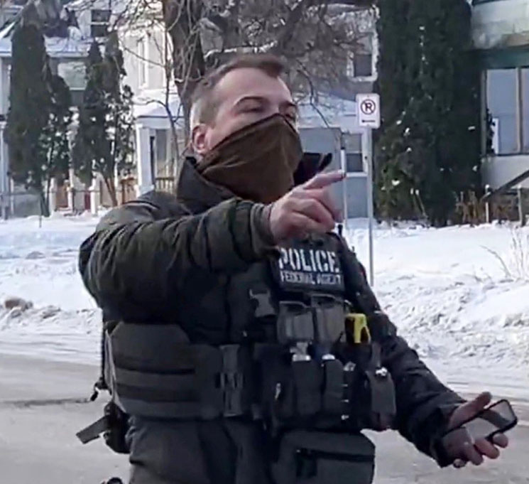 Photo of ICE agent in Minneapolis