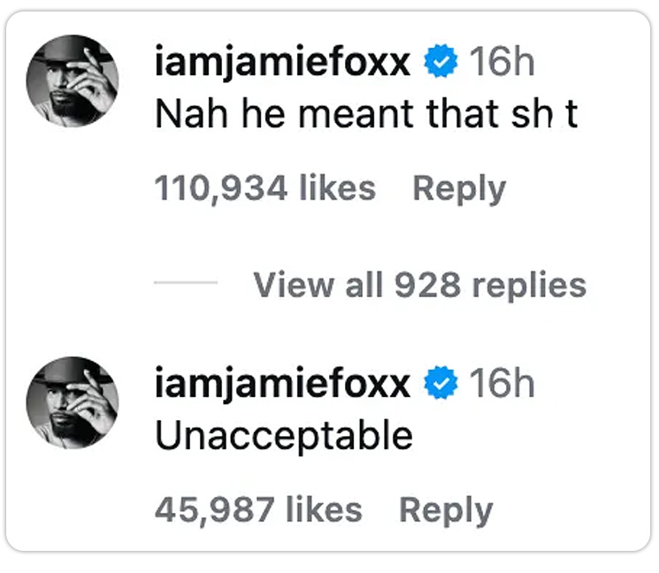 Photo of Jamie Foxx's post