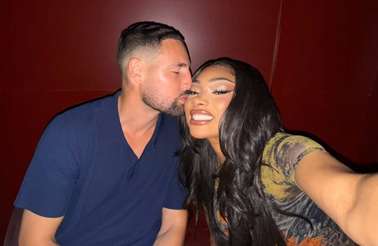 Photo of Klay Thompson and Megan Thee Stallion