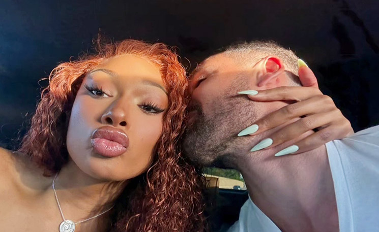 Photo of Klay Thompson and Megan Thee Stallion