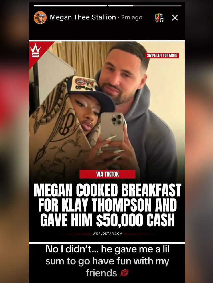 Photo of Megan Thee Stallion, Klay Thompson