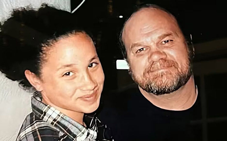 Photo Young Meghan Markle with her father Thomas Markle