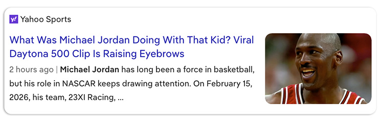 Photo of Michael Jordan headline