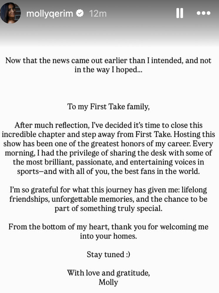 Photo of Molly Qerim's post