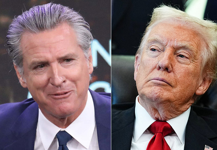 Photo of Gov. Gavin Newsom, Donald Trump