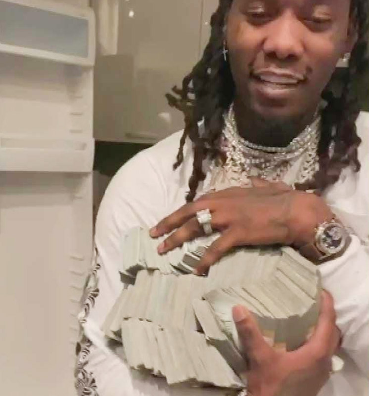Photo of Offset holding money