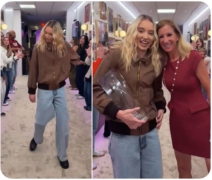 Photo of Paige Bueckers, Cathy Engelbert