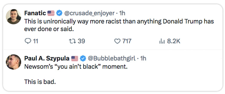 Photo of Gavin Newsom comments