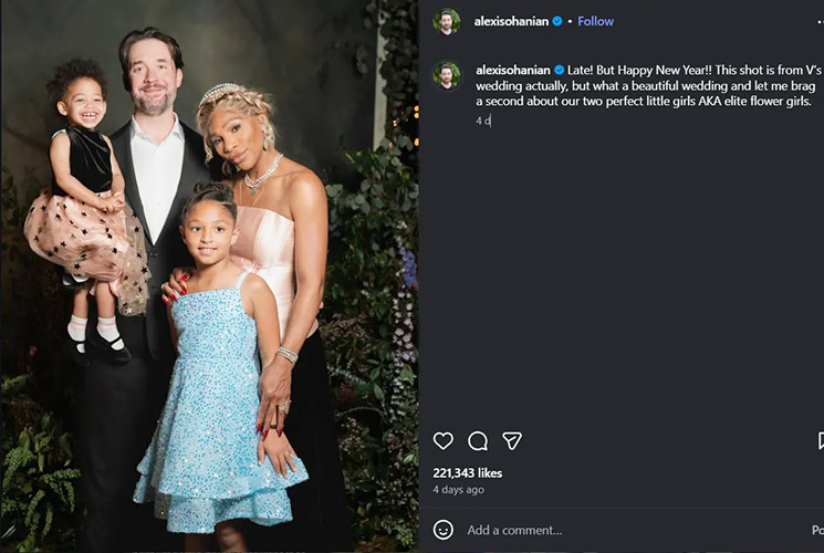 Photo of Serena Williams and family