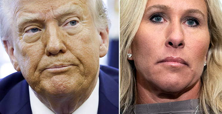 Photo of President Donald Trump, US Rep Marjorie Taylor Greene