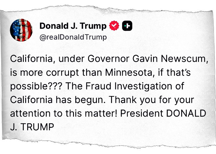 Photo of Donald Trump Truth Social post