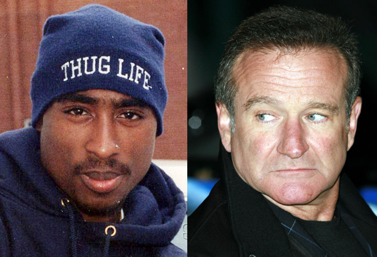 Photo of Tupac Shakur, Robin Williams