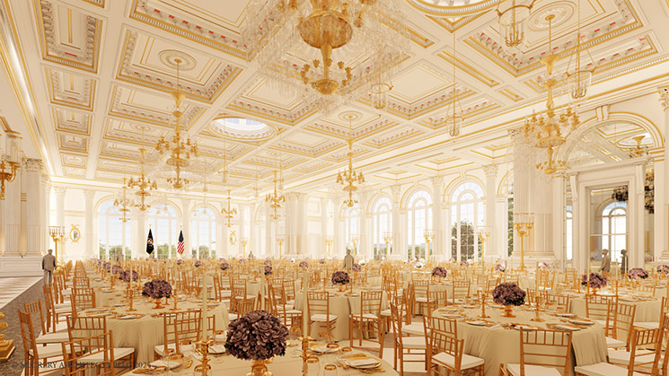 Photo of White House golden ballroom