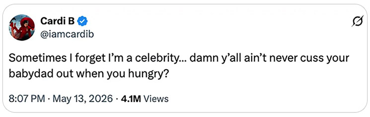 Photo of Cardi B comment