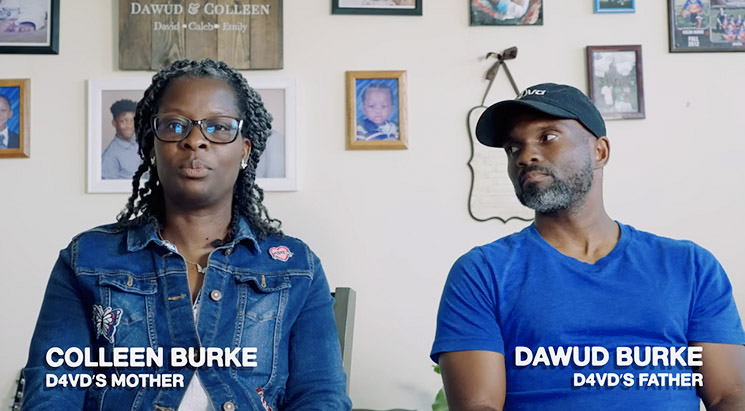 Photo of D4vd's parents Collen and Dawud Burke