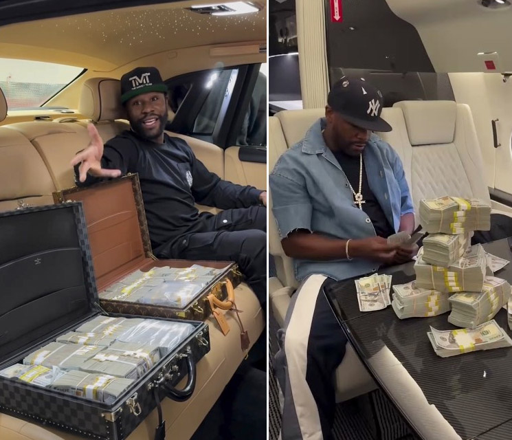 Photo of Floyd Mayweather with money