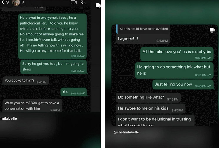 Photo of Jamila Adams text messages