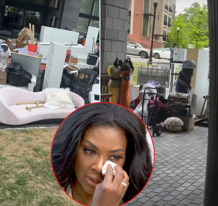 Photo of Kenya Moore hair spa eviction