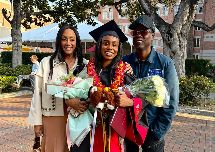 Photo of Malaak Compton-Rock, Zahra Rock, Chris Rock