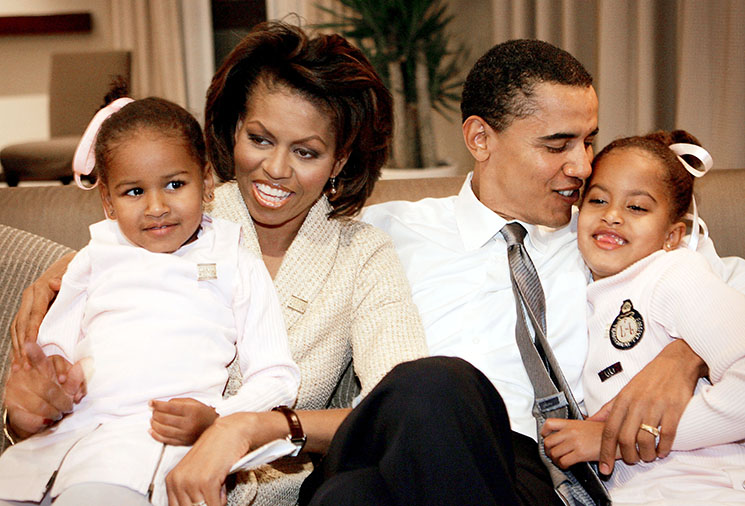 Photo of Michelle Malia Barack Sasha