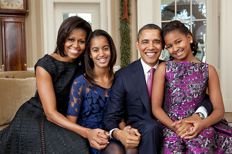 Photo of Michelle Malia Barack Sasha